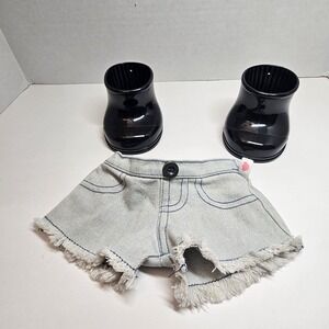 Build A Bear Workshop Rain Boots And Denim Shorts Outfit